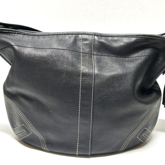 Coach black leather Hobo shoulder bag - Picture 5 of 8